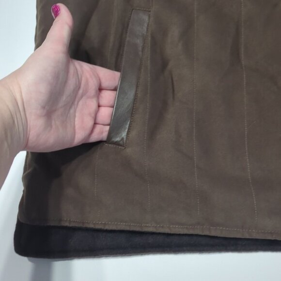 Daniel Cremieux Men's Vest Reversible Wool Cashmere Brown Outdoor Rugged Zip XL - Picture 8 of 11